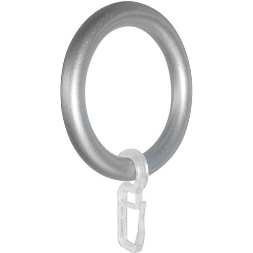 9002777124638 - Gardinenring GARESA Kunststoffring mit Haken Gardinenbefestigungen Gr 20 St silberfarben (mattchromfarben) Gardinenringe für Durchmesser bis 28mm einfache Montage