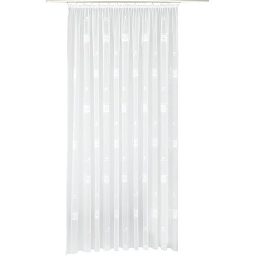 4005385486070 - Gardine WECKBRODT Alexa weiß B675cm H245cm Jacquard Polyester Gardinen Jacquard strukturierthalbtransparent AlloverMotiv nach Maß Store
