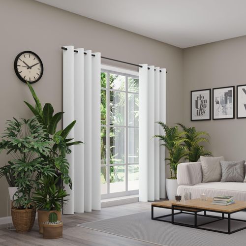 4006470546389 - Verdunkelungsvorhang NEUTEX FOR YOU INSULA weiß (wollweiß) B137cm H140cm Polyester Gardinen Uni-Dimout für starke Verdunklung nach Maß