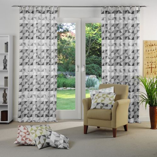 4004567405366 - Vorhang WIRTH Berlare grau (dunkelgrau) Gardinen 375cm Schlaufen 132cm Baumwolle Polyester nach Maß B132cm H375cm