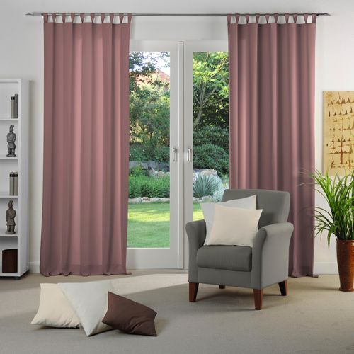 4004567409555 - Vorhang WIRTH Dim out lila (flieder) Gardinen 245cm Schlaufen 142cm Polyester nach Maß B142cm H245cm