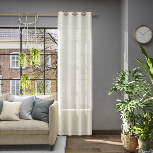 4006470510755 - Vorhang NEUTEX FOR YOU Libre-ECO beige (creme) B142cm H205cm Jacquard Polyester Gardinen Nachhaltig Breite 142 cm nach Maß