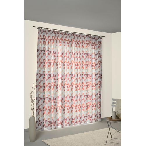 4004567400095 - Vorhang WIRTH Berlare Gardinen Gr 235 cm Kräuselband 132 cm orange (terra) Kräuselband nach Maß