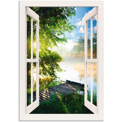 4059745785143 - Wandbild ARTLAND Fensterblick Angelsteg am Fluss Bilder Gr B H 50 cm x 70 cm Alu-Dibond-Druck Fensterblick 1 St weiß Kunstdrucke als Alubild Leinwandbild Wandaufkleber oder Poster in versch Größen 4059745785143 - Wandbild ARTLAND Fensterblick Angelsteg am Fluss Bilder Gr B H 50 cm x 70 cm Alu-Dibond-Druck Fensterblick 1 St weiß Kunstdrucke als Alubild Leinwandbild Wandaufkleber oder Poster in versch Größen