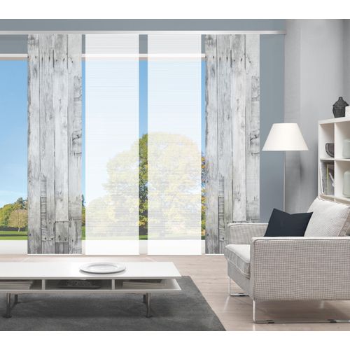 4056751515757 - Schiebegardine VISION LIZZA Gr 1 grau B60cm H260cm Polyester Gardinen SETSCHIEBEVORHANGBAMBUSDIGITALDRUCK