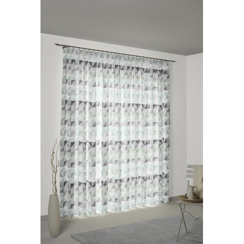 4004567397029 - Vorhang WIRTH Berlare grün (mint) Gardinen 405cm Kräuselband 132cm Baumwolle Polyester nach Maß B132cm H405cm