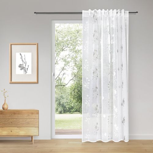 4007863699927 - Gardine Wina Gr 1 bunt (silberfarben weiß) B140cm H245cm Polyester Gardinen SB-Gardine Wina