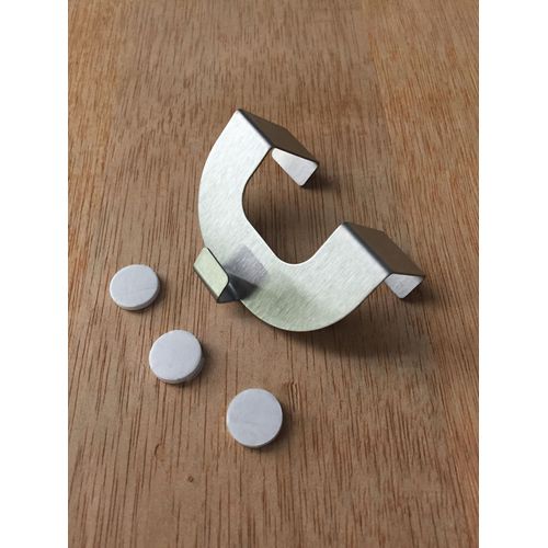 4056751236492 - Gardinenhaken HOME WOHNIDEEN EDWARD Gardinenbefestigungen Gr 2 St grau (aluminiumfarben) Gardinenhaken Plissee Sonnenschutz-Plissee Haken U-Fensterhaken für Ösenrollos