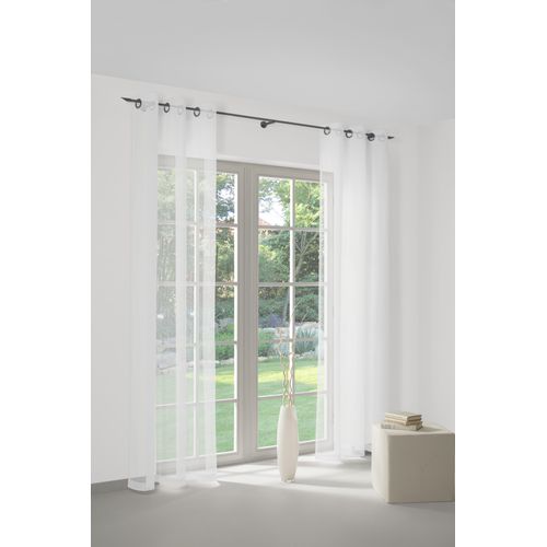 4004567364052 - Gardine WIRTH Manuela weiß Gardinen 245cm Ösen 500cm Polyester Fertig-Store mit Metallösen nach Maß B500cm H245cm 4004567364052 - Gardine WIRTH Manuela weiß Gardinen 245cm Ösen 500cm Polyester Fertig-Store mit Metallösen nach Maß B500cm H245cm