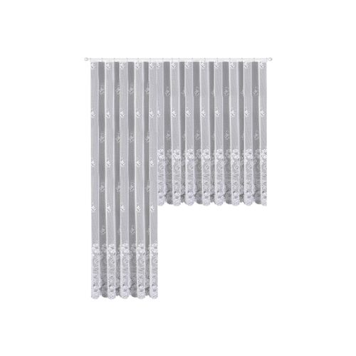 4005385481105 - Gardine WECKBRODT Rostock weiß B425cm H90cm Jacquard Polyester Gardinen Jacquard strukturiert Allover Motiv Bordüre nach Maß Store 4005385481105 - Gardine WECKBRODT Rostock weiß B425cm H90cm Jacquard Polyester Gardinen Jacquard strukturiert Allover Motiv Bordüre nach Maß Store