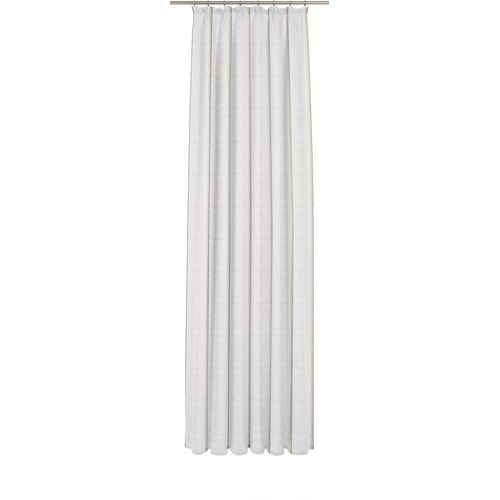 4004567346386 - Gardine WIRTH Chloé Gardinen Gr 125 cm Faltenband 1000 cm braun (braun weiß) Schlafzimmergardinen Fertig-Store mit FB 13 nach Maß