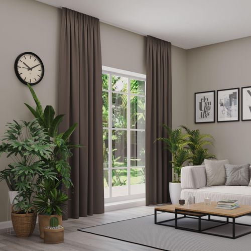 4006470544231 - Verdunkelungsvorhang NEUTEX FOR YOU INSULA braun B137cm H190cm Polyester Gardinen Uni-Dimout für starke Verdunklung nach Maß