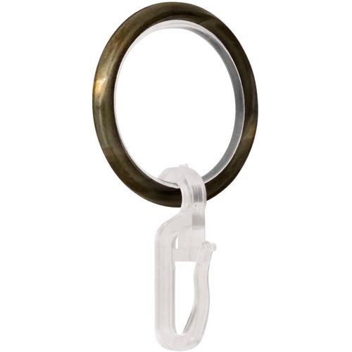 9002777099547 - Gardinenring GARESA Ring mit Haken Gardinenbefestigungen Gr 10 St goldfarben (antikmessingfarben) Gardinenringe für Durchmesser bis 16 mm einfache Montage