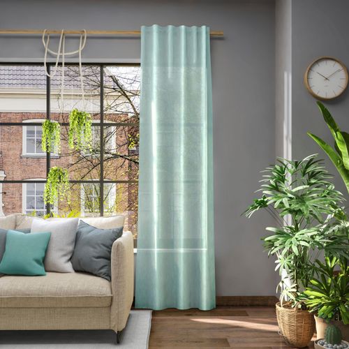 4006470506505 - Vorhang NEUTEX FOR YOU Libre-ECO grün (salbei) Gardinen 295cm Multifunktionsband 142cm Polyester Nachhaltig nach Maß B142cm H295cm