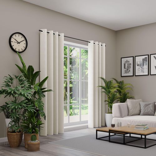 4006470553684 - Vorhang nach Maß NEUTEX FOR YOU VELVETDREAM grau (taupe) B137cm H130cm Jacquard Obermaterial 100% Polyester Gardinen nach Maß Uni Blackout mit samtiger Oberfläche