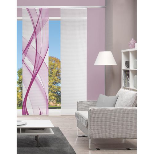 4056751513937 - Schiebegardine VISION PACOLIA Gr 1 pink B60cm H260cm Polyester Gardinen SCHIEBEVORHANG BAMBUS DIGITALDRUCK