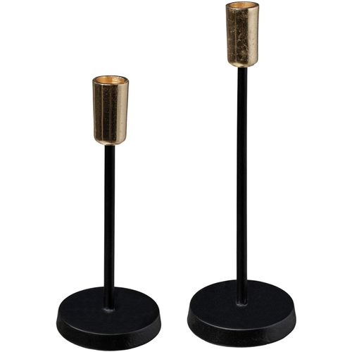 4064118178392 - Kerzenhalter Stabkerzenhalter Azlynn Gr H 26 cm goldfarben (schwarz goldfarben) Windlichter Laternen aus Aluminium