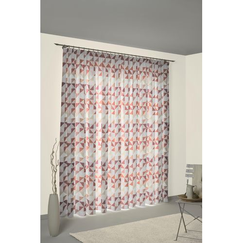 4004567400101 - Vorhang WIRTH Berlare Gardinen Gr 245 cm Kräuselband 132 cm orange (terra) Kräuselband nach Maß