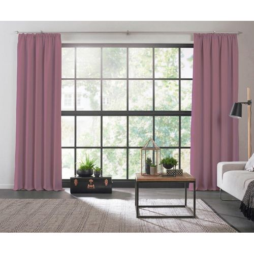 4004567408763 - Vorhang WIRTH Dim out Gardinen Gr 265 cm Kräuselband 142 cm lila (flieder) Kräuselband nach Maß