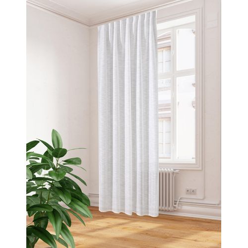 4056751531863 - Vorhang HOME WOHNIDEEN ELFI Gr 1 weiß (wollweiß) B135cm H300cm Polyester Gardinen EffektstrukturgardineKombiband Raumhoch