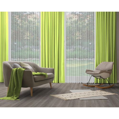 4004567416591 - Vorhang WIRTH Dim out Gardinen Gr 265 cm Multifunktionsband 142 cm grün (limone) Schlafzimmergardinen nach Maß