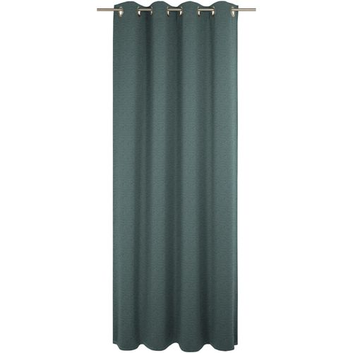 4004567443740 - Vorhang WIRTH Torbole blau (petrol) Gardinen 145cm Ösen 132cm Baumwolle Polyester nach Maß B132cm H145cm
