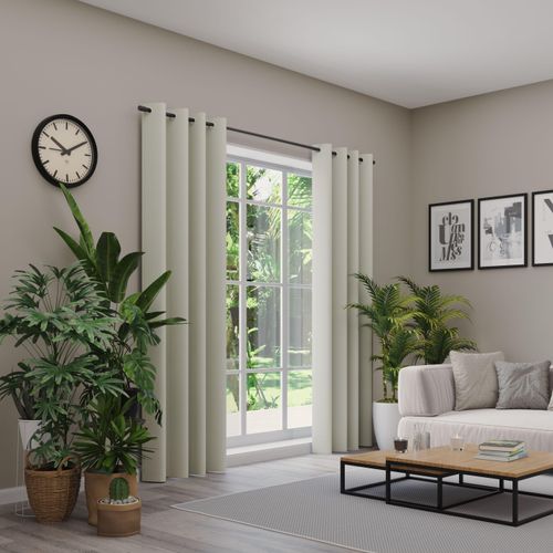 4006470540776 - Verdunkelungsvorhang NEUTEX FOR YOU INSULA beige (hellbeige) B137cm H225cm Polyester Gardinen Uni-Dimout für starke Verdunklung nach Maß