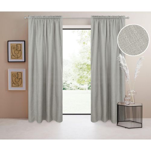 4068223949564 - Verdunkelungsvorhang Marusha Gr 1 beige (taupe) B135cm H145cm Polyester Polyester LEGER HOME BY LENA GERCKE Gardinen Verdunkelnder Vorhang blickdicht Leinenoptik verschiede Größen