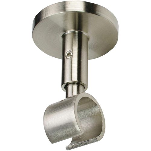 4016318030154 - Gardinenstangenhalter Deckenträger Träger 1-läufig France - 1 Stück Gardinenstangenhalterungen Gr Länge 6 cm silberfarben (edelstahlfarben) Gardinenstangenhalter Gardinenstangenhalterungen Halter Träger für Stangen Rohre 20 mm
