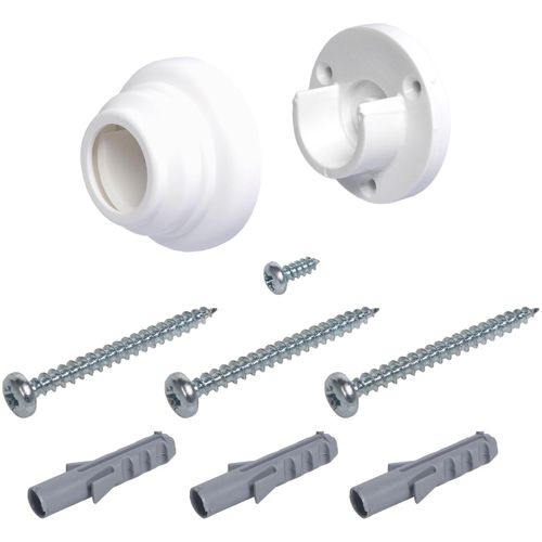 4016318001826 - Wandträger Thüringen weiß Ø28cm Gardinenstangenhalterungen für Gardinenstangen Ø 28 mm