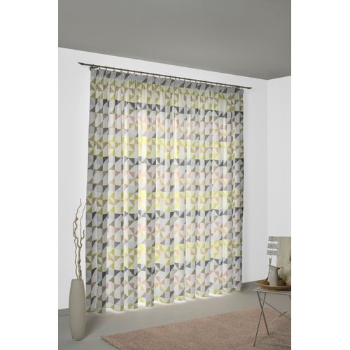 4004567398071 - Vorhang WIRTH Berlare grün Gardinen 375cm Kräuselband 132cm Baumwolle Polyester nach Maß B132cm H375cm