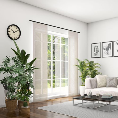 4006470510052 - Schiebegardine NEUTEX FOR YOU Allure braun (cappuccino) B60cm H195cm Jacquard Polyester Gardinen Breite 60 cm nach Maß