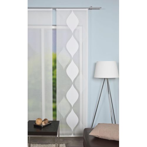 4056751292849 - Schiebegardine HOME WOHNIDEEN GENDRY Gr 1 weiß (wollweiß) B60cm H245cm Polyester Gardinen HxB 245x60 Schiebevorhang Effektvoile Scherli 4056751292849 - Schiebegardine HOME WOHNIDEEN GENDRY Gr 1 weiß (wollweiß) B60cm H245cm Polyester Gardinen HxB 245x60 Schiebevorhang Effektvoile Scherli