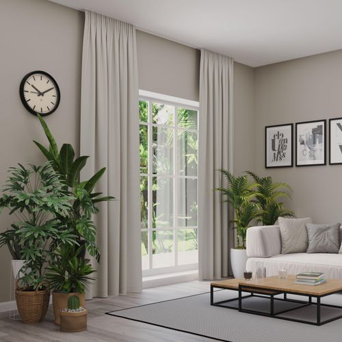 4006470544989 - Verdunkelungsvorhang NEUTEX FOR YOU INSULA beige (hellbeige) B137cm H240cm Polyester Gardinen Uni-Dimout für starke Verdunklung nach Maß