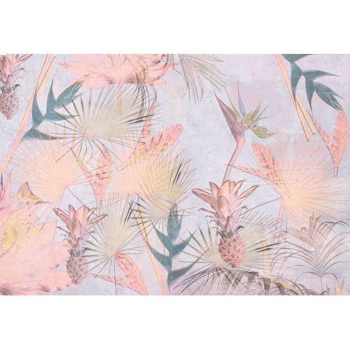 4036834082123 - KOMAR Fototapete Tropical Concrete Tapeten ausgezeichnet lichtbeständig Gr B L 368 m x 254 m Rollen 8 St bunt Fototapeten Blumen Tapeten