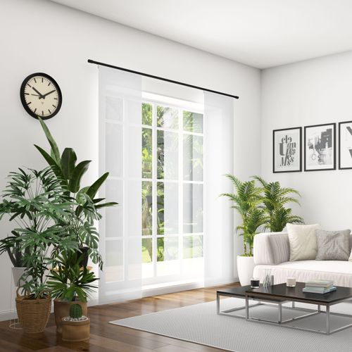 4006470500855 - Schiebegardine NEUTEX FOR YOU Allure weiß (wollweiß) B60cm H175cm Jacquard Polyester Gardinen Breite 60 cm nach Maß