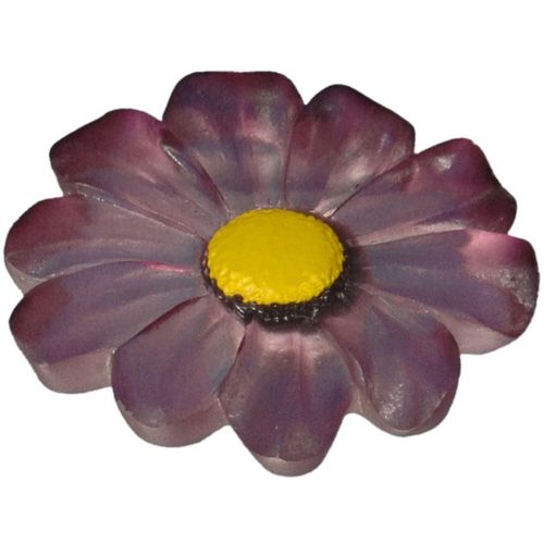 4016318293757 - Dekomagnet Blume blau Ø3cm Materialmix Gardinenbefestigungen für metallische Flächen