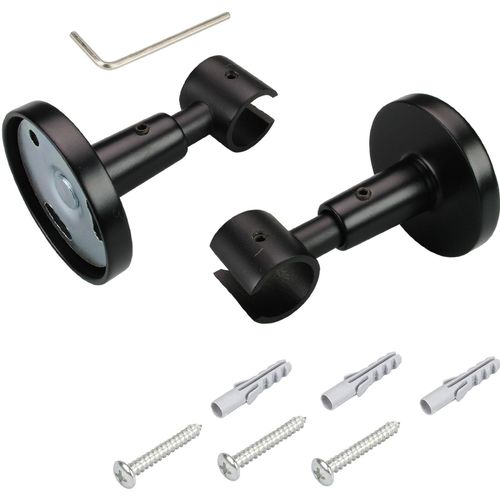 4016318280450 - Deckenträger für Gardinenstangen Gardinenstangenhalterungen Gr Ø 16 cm schwarz Gardinenstangenhalter Gardinenstangenhalterungen für Gardinenstangen Ø 16 mm