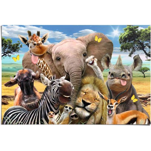 8714597552614 - Poster REINDERS Lustige Wildtiere bunt (farbe bild(er) mehrfarbig) B915cm H61cm Papier Bilder