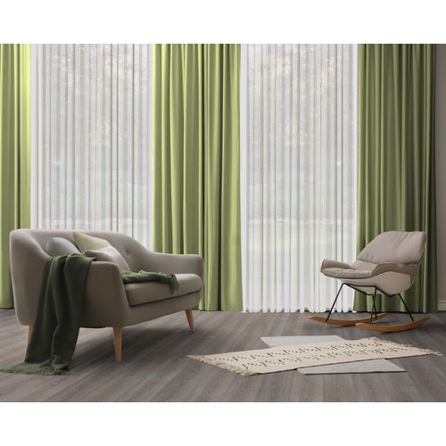 4004567414559 - Vorhang WIRTH Dim out Gardinen Gr 385 cm Multifunktionsband 142 cm grün Schlafzimmergardinen nach Maß