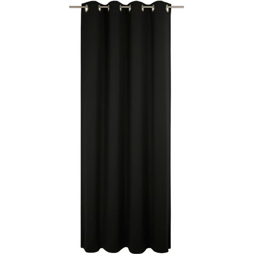 4004567510480 - Vorhang WIRTH Newbury schwarz Gardinen 355cm Ösen 130cm Baumwolle Polyester nach Maß B130cm H355cm