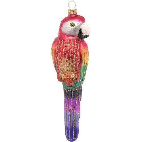 0024762243000 - Christbaumschmuck KREBS GLAS LAUSCHA Papagei bunt (mehrfarbig) B8cm H8cm T24cm Glas Weihnachtsbaumschmuck Christbaumschmuck aus Glas mundgeblasen handgefertigt Tierfigur