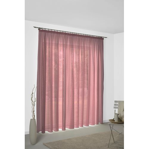 4004567425050 - Vorhang WIRTH Sunday rot Gardinen 355cm Kräuselband 142cm Baumwolle Polyester nach Maß B142cm H355cm