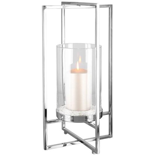 4042911461743 - Windlicht FINK NORMAN Weihnachtsdeko silber (silberfarben) Kerzenhalter H 49cm Edelstahl Glas aus Edelstahl und Glas 1-flammig H49cm 4042911461743 - Windlicht FINK NORMAN Weihnachtsdeko silber (silberfarben) Kerzenhalter H 49cm Edelstahl Glas aus Edelstahl und Glas 1-flammig H49cm