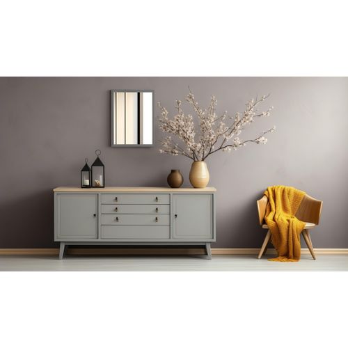 4251820312323 - Spiegel MIRRORS AND MORE Elenor grau B34cm H45cm Kunststoff Spiegel Horizontal und vertikal montierbar 4251820312323 - Spiegel MIRRORS AND MORE Elenor grau B34cm H45cm Kunststoff Spiegel Horizontal und vertikal montierbar