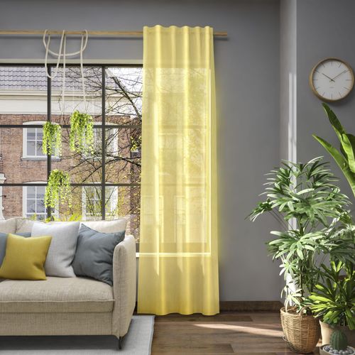 4006470520907 - Vorhang NEUTEX FOR YOU Libre-ECO gelb B142cm H210cm Jacquard Polyester Gardinen Nachhaltig nach Maß 4006470520907 - Vorhang NEUTEX FOR YOU Libre-ECO gelb B142cm H210cm Jacquard Polyester Gardinen Nachhaltig nach Maß