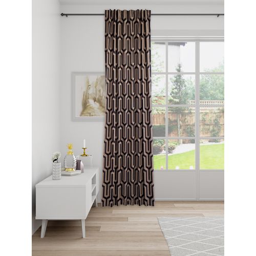 4043343575930 - Vorhang Tiaro Gr 1 schwarz (goldfarben schwarz) B140cm H245cm Polyester Gardinen Fertigschal 4043343575930 - Vorhang Tiaro Gr 1 schwarz (goldfarben schwarz) B140cm H245cm Polyester Gardinen Fertigschal