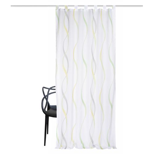 4056751475952 - Vorhang HOME WOHNIDEEN SCHLAUFENSCHAL Gr 1 grün B140cm H245cm Voile Polyester Gardinen Schlaufenschal bedruckt 4056751475952 - Vorhang HOME WOHNIDEEN SCHLAUFENSCHAL Gr 1 grün B140cm H245cm Voile Polyester Gardinen Schlaufenschal bedruckt