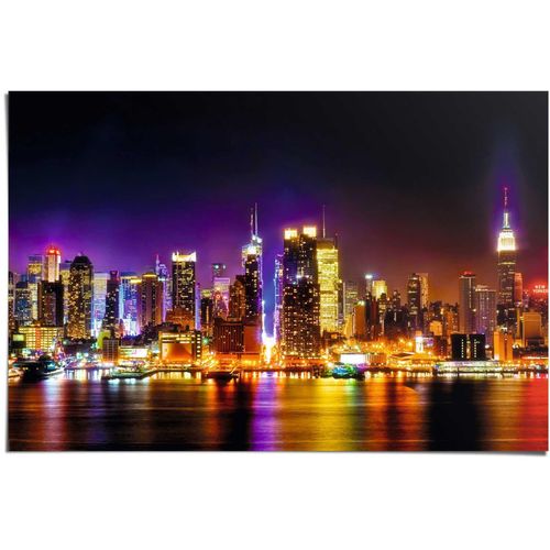 8714597367416 - Poster REINDERS Manhattan Skyline Reflektionen bunt (farbe bild(er) mehrfarbig) B915cm H61cm Papier Bilder