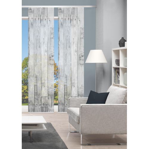 4056751515795 - Schiebegardine VISION LIZZA Gr 1 grau B60cm H260cm Polyester Gardinen SETSCHIEBEVORHANGBAMBUSDIGITALDRUCK